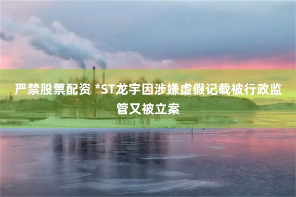 严禁股票配资 *ST龙宇因涉嫌虚假记载被行政监管又被立案