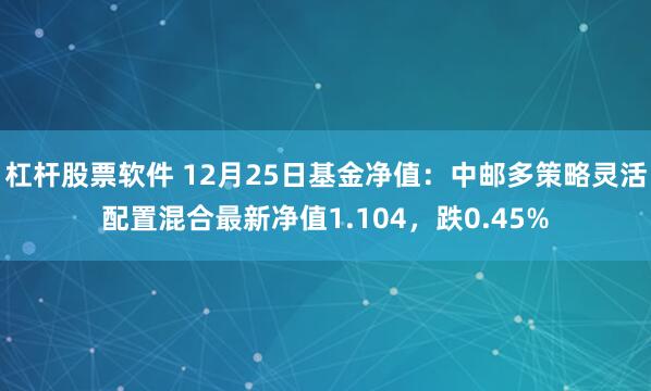 杠杆股票软件 12月25日基金净值：中邮多策略灵活配置混合最新净值1.104，跌0.45%