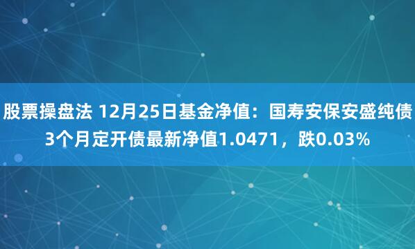 股票操盘法 12月25日基金净值：国寿安保安盛纯债3个月定开债最新净值1.0471，跌0.03%